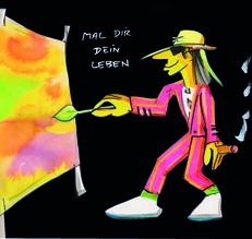 Ausstellung Mal Dir Dien Leben - Likörelle von Udo Lindenberg